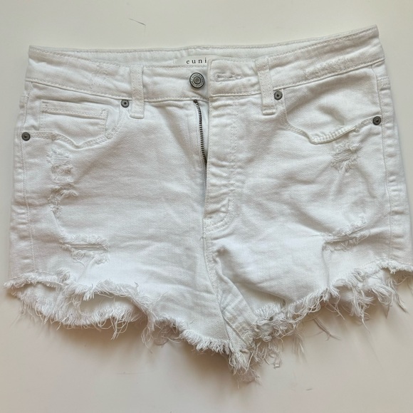white jean shorts - Picture 2 of 3